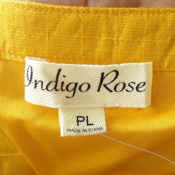 NWT Indigo Rose Summer Ruffled Sleeveless V Neck Tiered Mustard Dress Size-PL - Picture 5 of 9